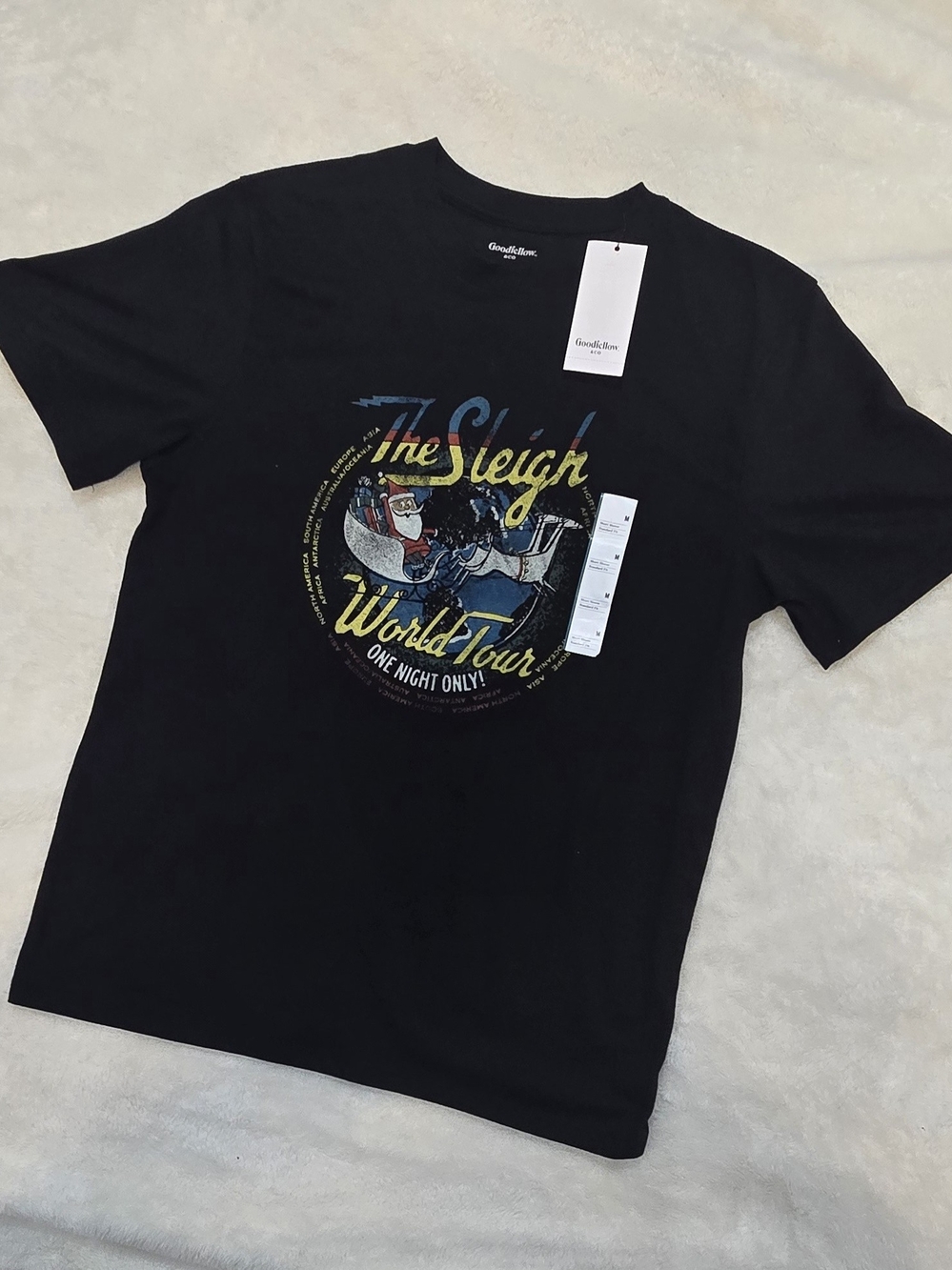 Goodfellow & Co Black Holiday Graphic 'The Sleigh World Tour' Tee